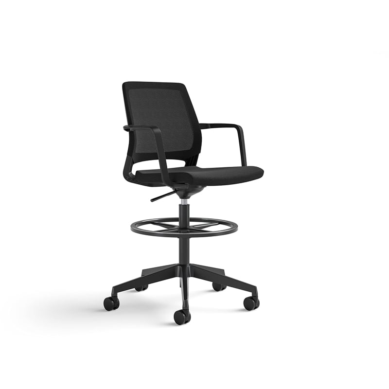 Safco Medina Extended-Height Chair in Black