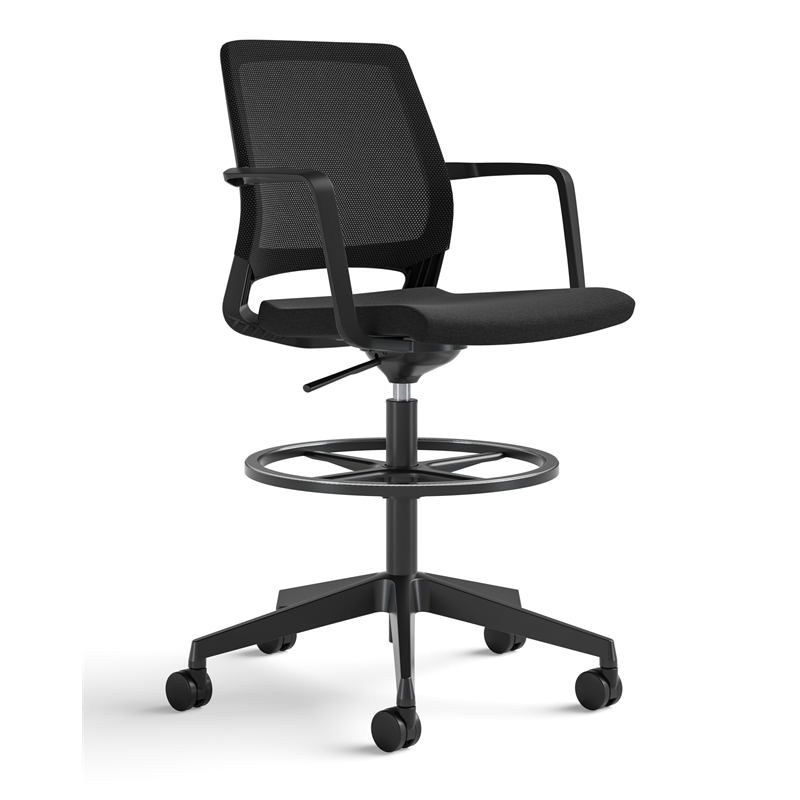 Safco Medina Extended-Height Chair in Black