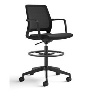 safco medina extended-height chair in black