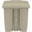 Safco Products Plastic Step-On Touchless 8 Gallon Trash Can in Tan
