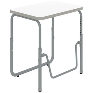 alphabetter 2.0 height adjustable student desk pendulum bar in white
