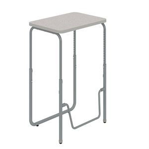 alphabetter 2.0 height adjustable student desk pendulum bar in gray