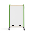Whiffle Typical - 2 Wood Column 12-Tote Mobile Storage Cart in Green - 48