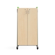Whiffle Typical - 2 Wood Column 14-Tote Mobile Storage Cart in Green - 60