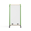 Whiffle Typical - 2 Wood Column 14-Tote Mobile Storage Cart in Green - 60