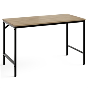 Safco Simple Sterling Ash Work Desk With Metal Legs