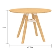 Safco Resi Contemporary Maple Wood Sitting-Height Table in Beige