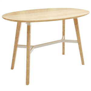 safco resi wood bistro table in maple