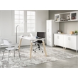 Resi Modern Wooden Wall Mounted Hutch Sleek in White and Brown