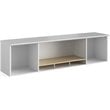 Resi Modern Wooden Wall Mounted Hutch Sleek in White and Brown