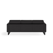 Safco Contemporary Lounge Sofa Black Vinyl Metal Mirella Legs