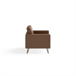 Safco Vinyl and Wood Lounge Chair Resi Feet in Brown (Cognac)