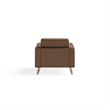 Safco Vinyl and Wood Lounge Chair Resi Feet in Brown (Cognac)
