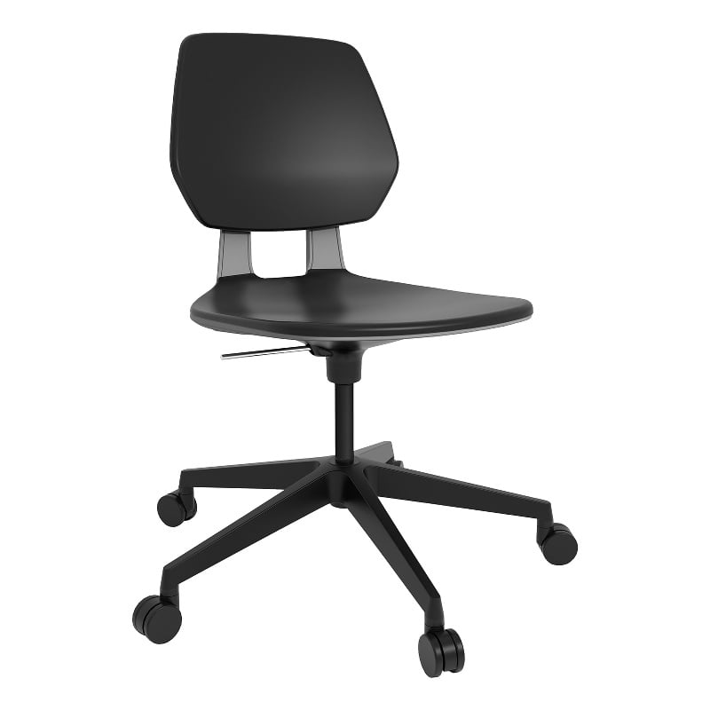 Safco Commute Modern Adjustable Rolling Office Chair Contemporary Seating Black
