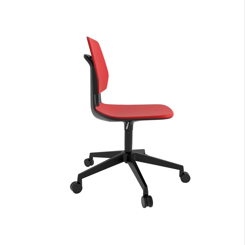 Safco Commute Modern Adjustable Rolling Office Chair Contemporary Seating Red