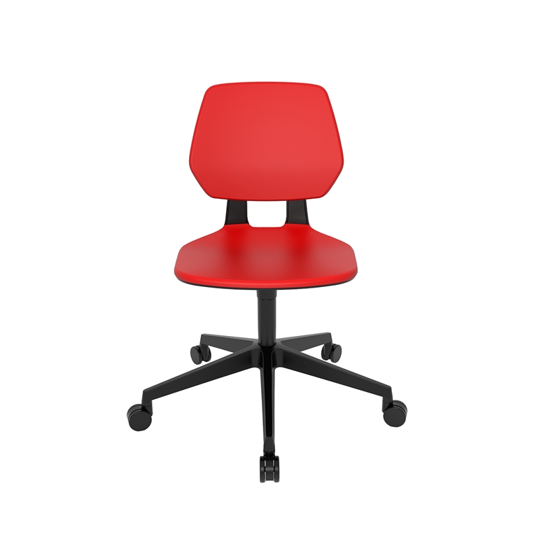 Safco Commute Modern Adjustable Rolling Office Chair Contemporary Seating Red