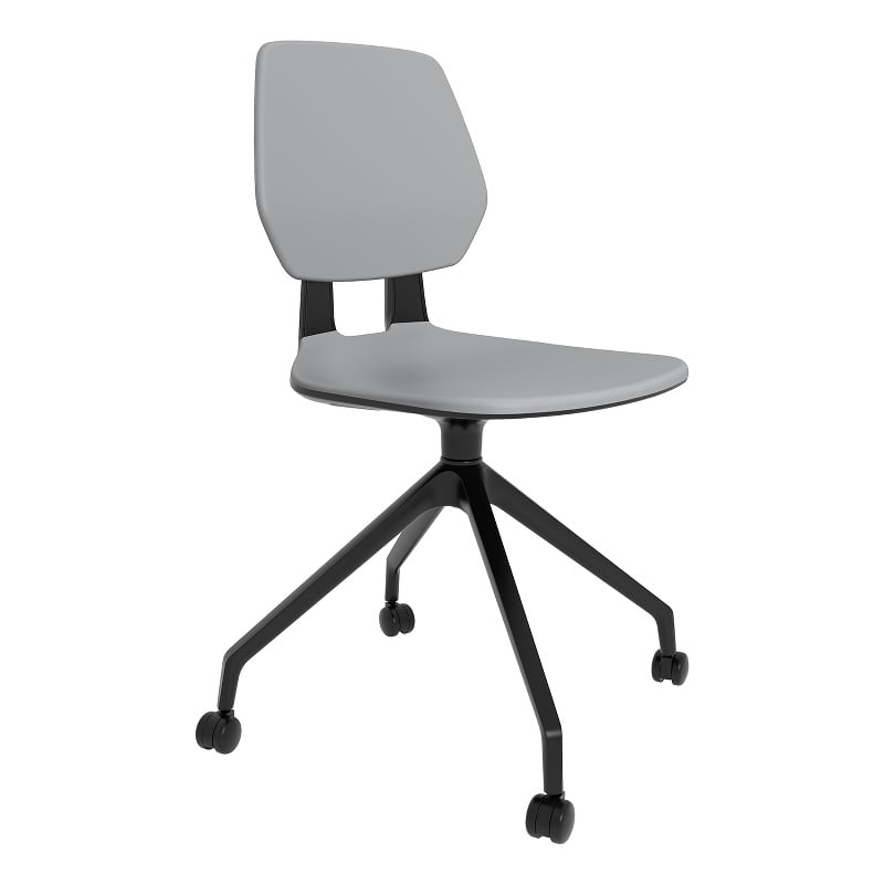 Safco Commute Modern Adjustable Rolling Office Chair Contemporary Seating Gray