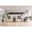 Safco Products Mirella SOHO Desk with Built-In Pedestal White Ash Easy Assembly