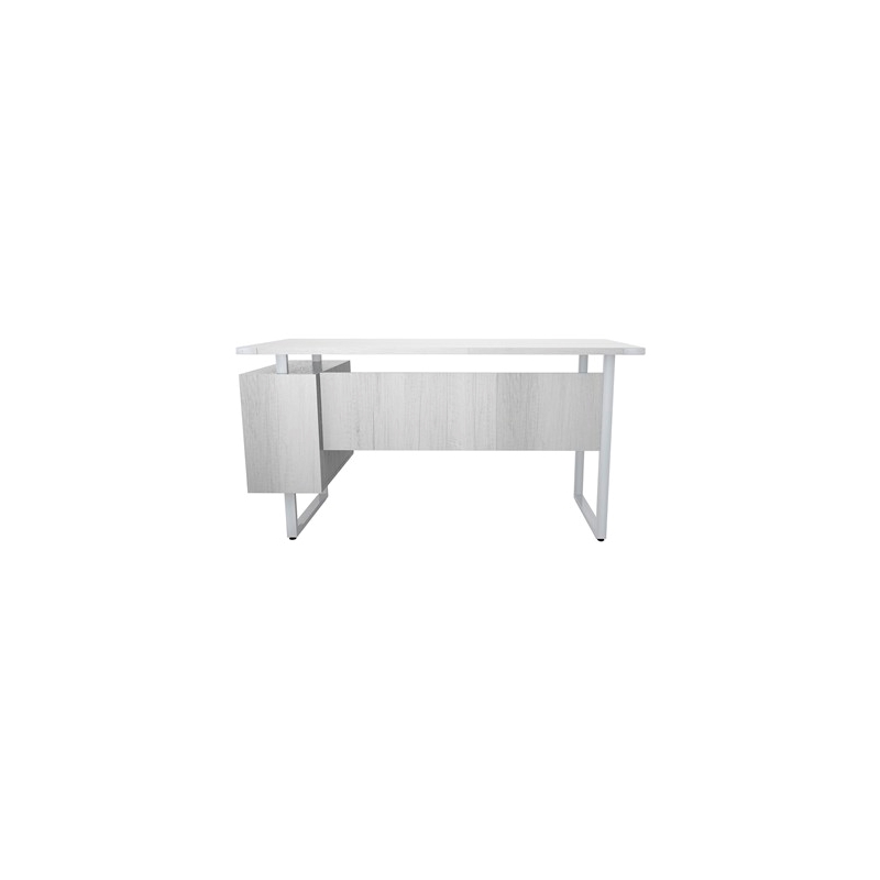 Safco Products Mirella SOHO Desk with Built-In Pedestal White Ash Easy Assembly