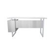 Safco Products Mirella SOHO Desk with Built-In Pedestal White Ash Easy Assembly