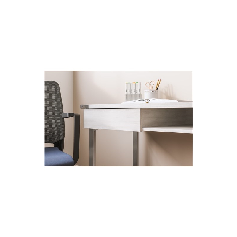 Safco Products Mirella SOHO Desk with Drawer White Ash