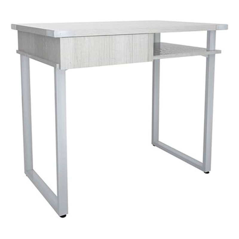 Safco Products Mirella SOHO Desk with Drawer White Ash