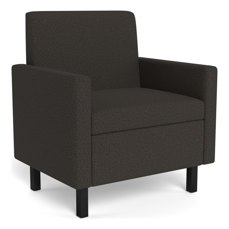 Safco Movvi single seat both arms slate fabric