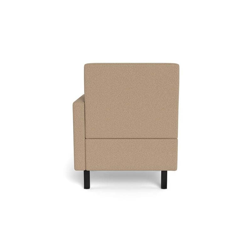 Safco Movvi single seat left arm taupe fabric