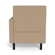 Safco Movvi single seat left arm taupe fabric