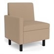 Safco Movvi single seat right arm taupe fabric