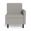 Safco Movvi single seat right arm silver fabric