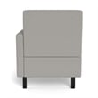 Safco Movvi single seat right arm silver fabric