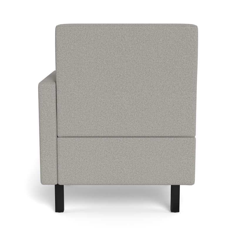 Safco Movvi single seat left arm silver fabric