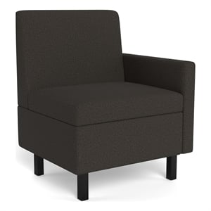 Safco Movvi single seat left arm slate fabric