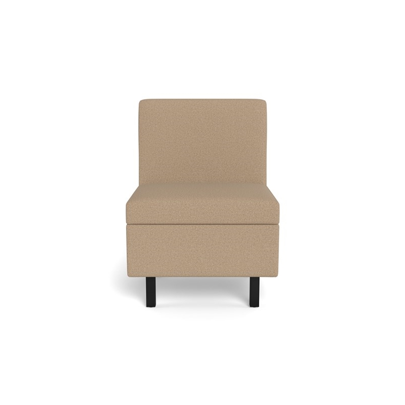 Safco Movvi single seat no arm taupe fabric