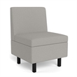 Safco Movvi single seat no arm silver fabric