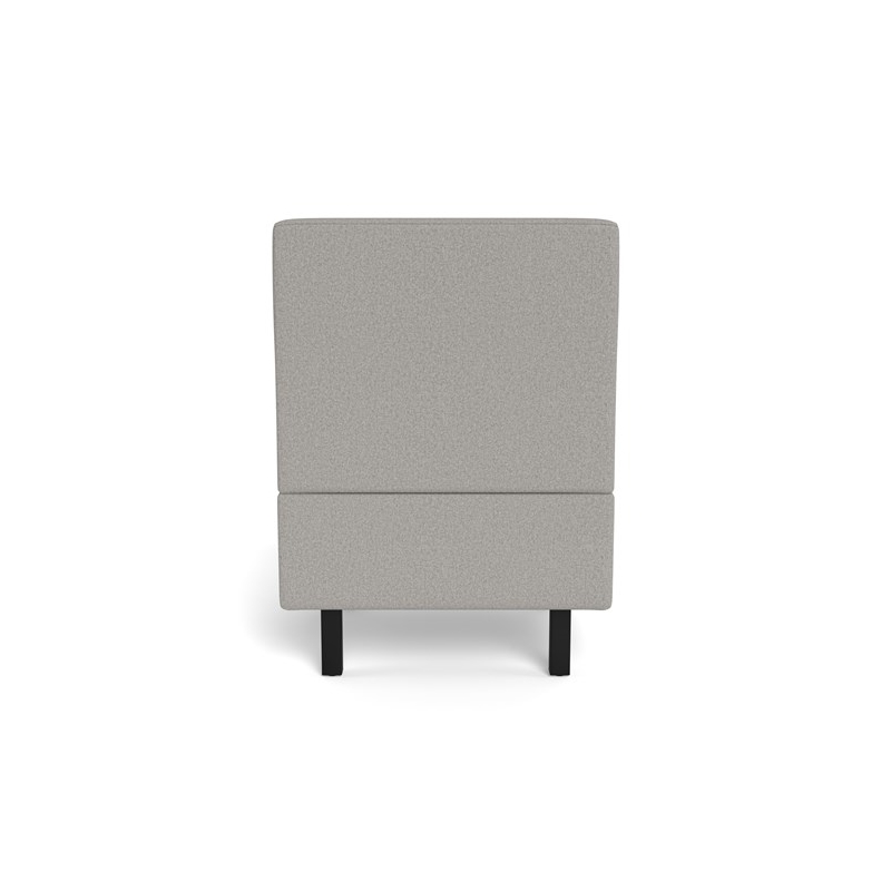 Safco Movvi single seat no arm silver fabric