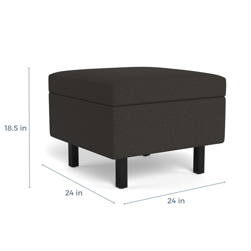 Safco Movvi single chase cushioned slate fabric