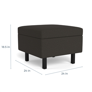 Safco Movvi single chase cushioned slate fabric