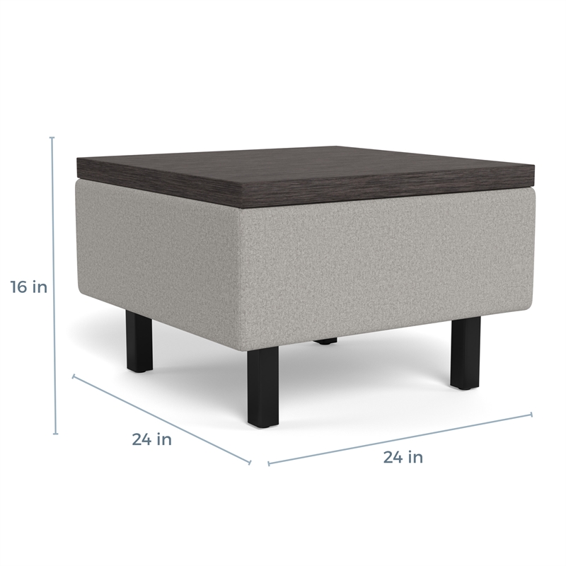 Safco Movvi end table or separate Silver Fabric