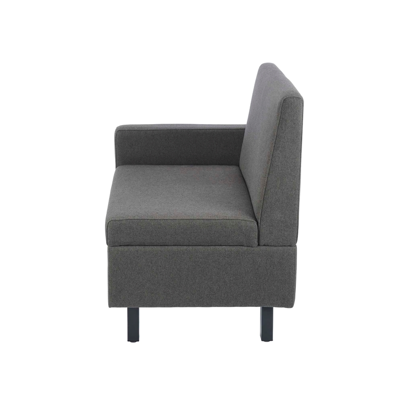 Safco Movvi single seat right arm Slate Fabric