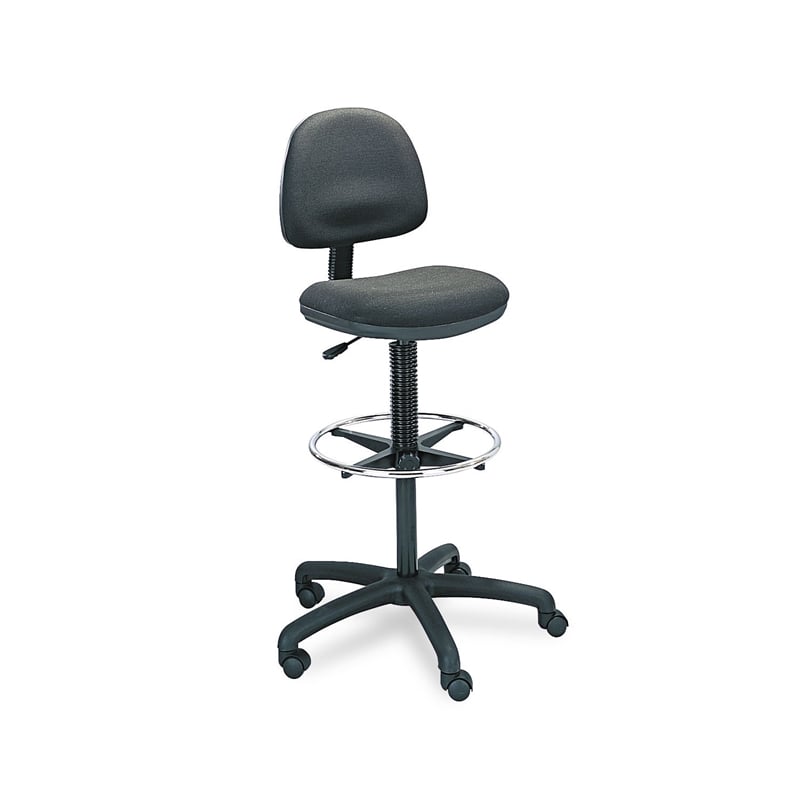 Safco Precision Extended Drafting Chair with Footrest in Black