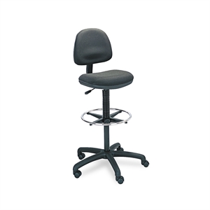 Safco Precision Extended Drafting Chair with Footrest in Black
