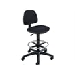 Safco Precision Extended Drafting Chair with Footrest in Black