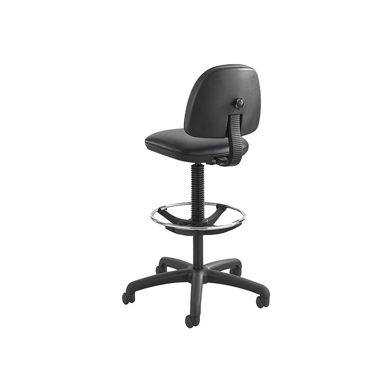 Safco Precision Extended Drafting Chair with Footrest in Black