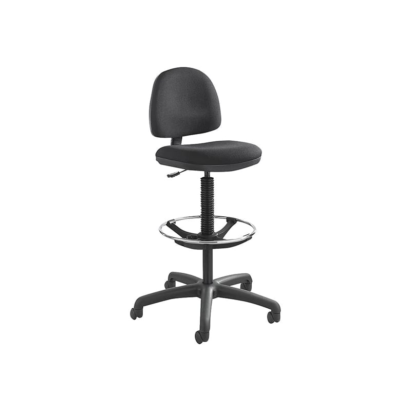 Safco Precision Extended Drafting Chair with Footrest in Black