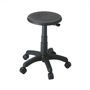 safco task master backless office stool in black