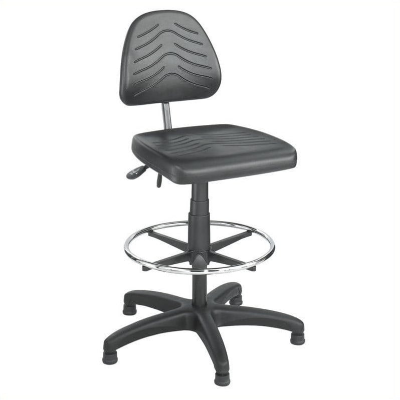 Safco Task Master Deluxe Dark Grey Workbench Drafting Chair/Drafting ...