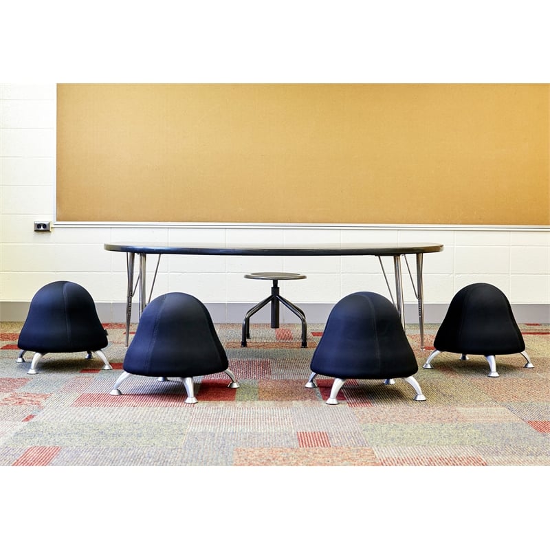 Safco Diesel Backless Low Base Industrial Drafting Chair in Black