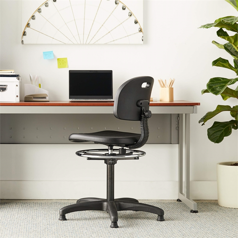 Safco Economy Workbench Drafting Chair in Black